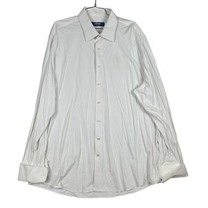 Liberty Shirt Co. Bespoke 100% Wool White Dress Shirt Men's 3XL